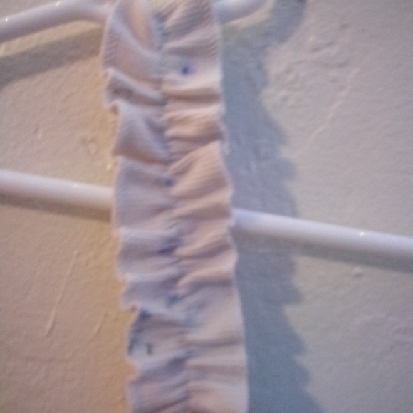 Forever 21 Cute Ruffle Scrunch Strap Tank Crop Top Ribbed Floral Lavender Small - Picture 6 of 8